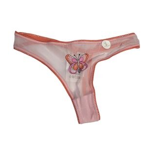 Cotton On Body Butterfly Mesh G String Brief Soft Rose Ocean Water Size‎ S